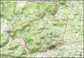 Périmètre de l'ASL du Bois d'Argens créée après le feu de Correns de 2016