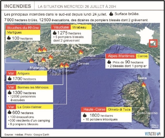 Situation le soir du 26 juillet 2017