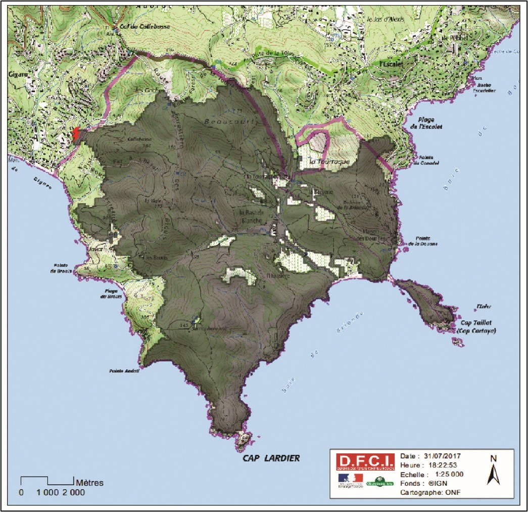 Parcours du feu de La Croix-Valmer
