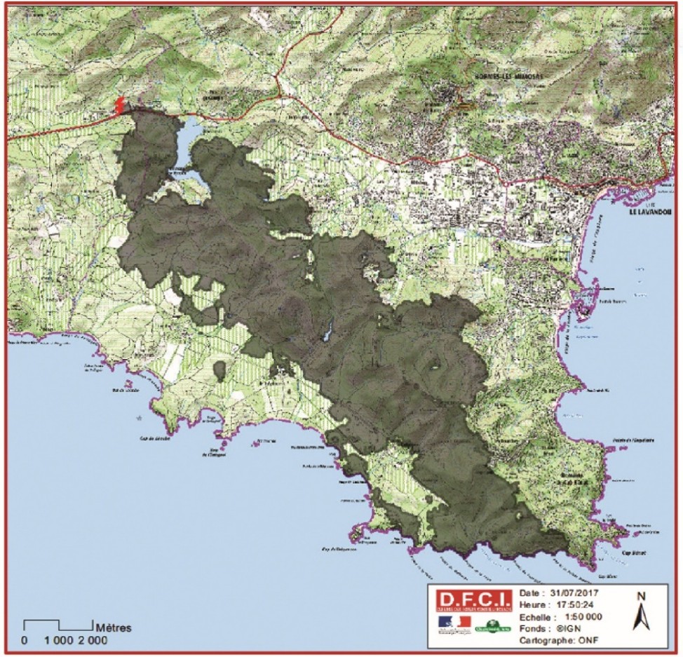 Parcours du feu de La Londe-les-Maures - Bormes-les-Mimosas