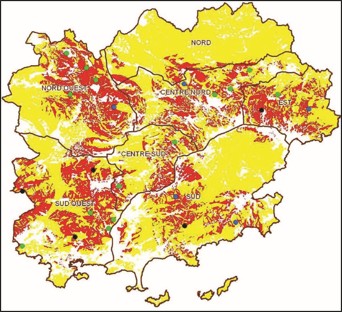 Intervisibilité des postes vigies du Var