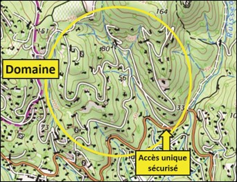 Plan des voies de circulation dans le lotissement