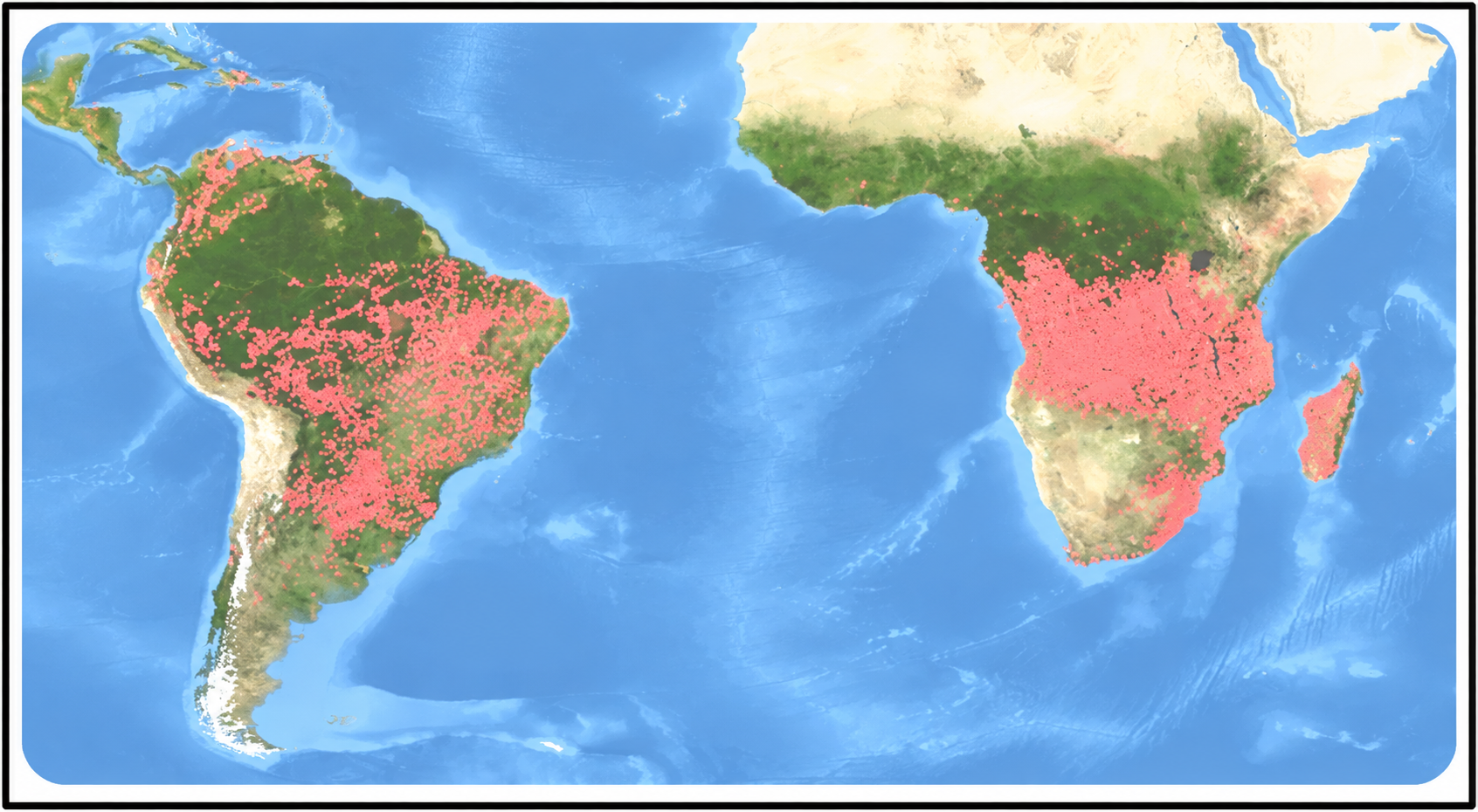 Incendies de végétation hémisphère sud (26 août 2019) - Nasa