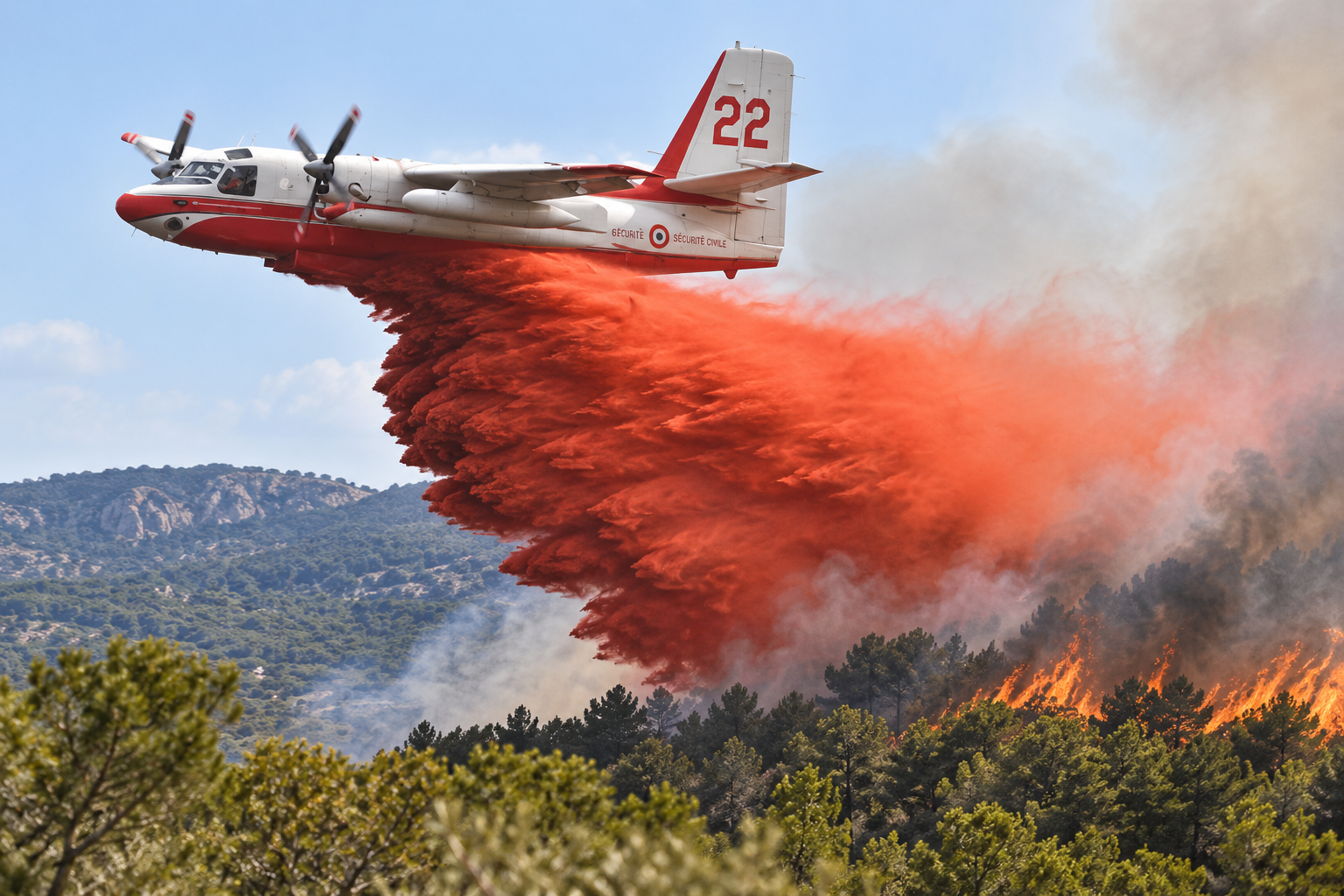 Largage de retardant