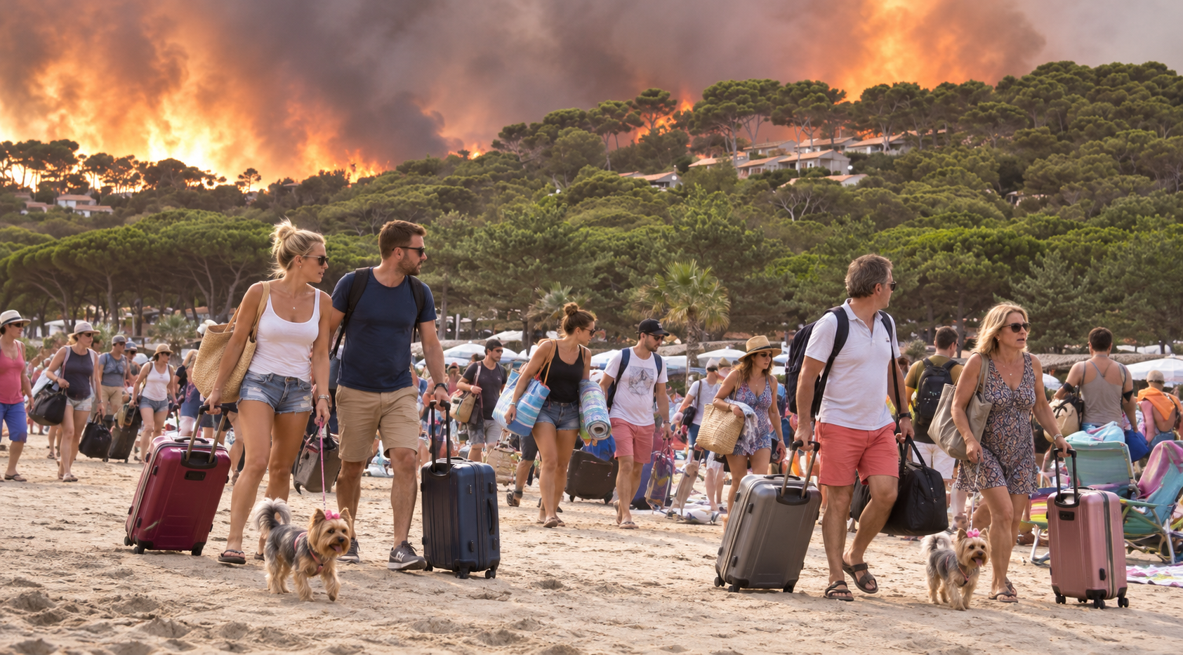 Évacuation des touristes les plus vulnérables (campings)