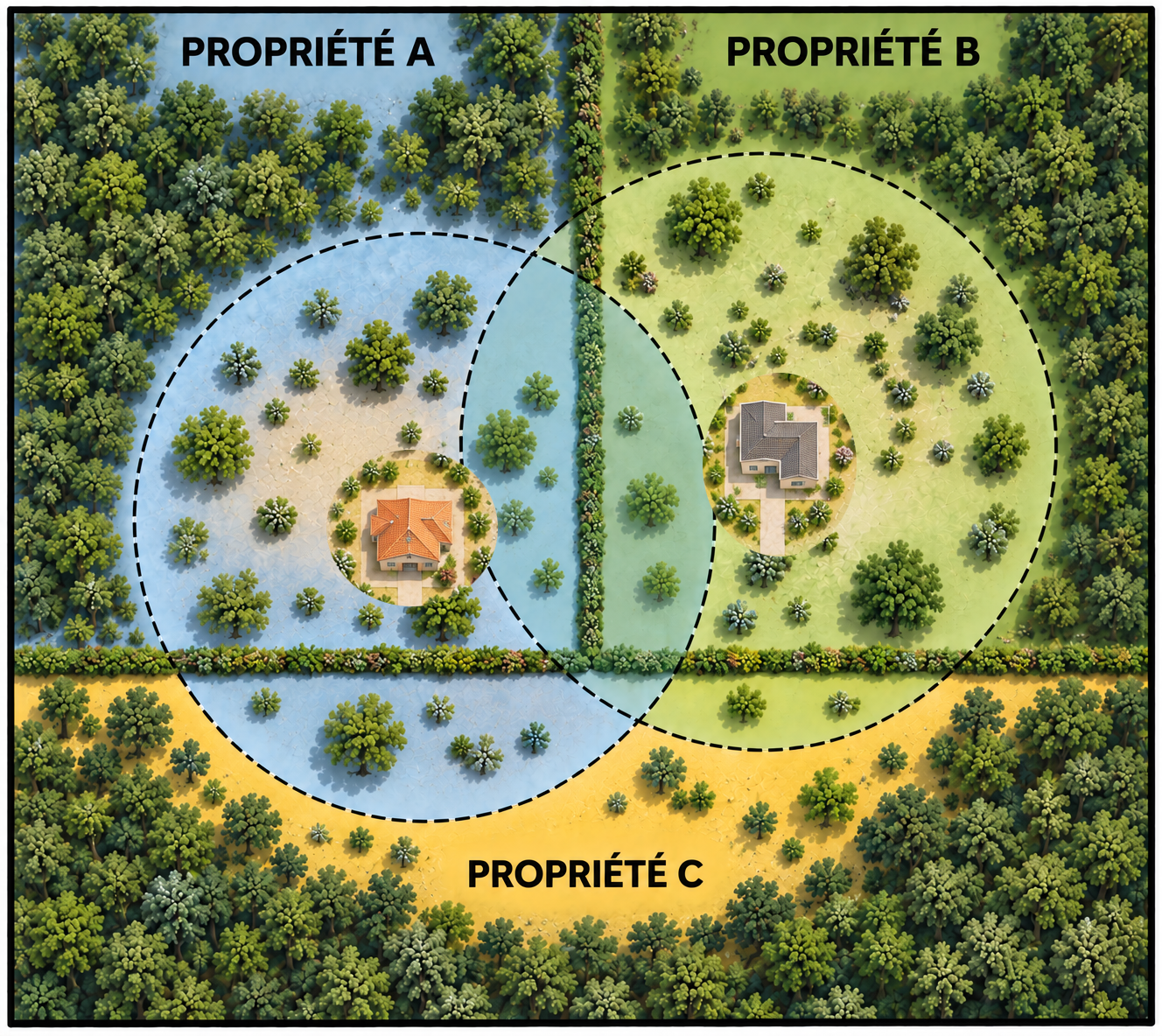 Superposition d'obligations en zone naturelle